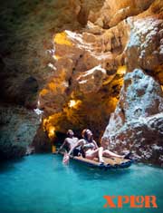 Puerto Morelos Villas guest visit Xplor and raft down the underground rivers