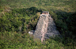 Puerto Morelos Secret Beach Villas guest visit the Mayan Ruins at Coba in the jungle