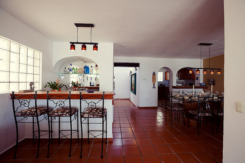 Puerto Morelos |Secret Beach Villas | Shell Villa |The Bar is just steps from the Pool