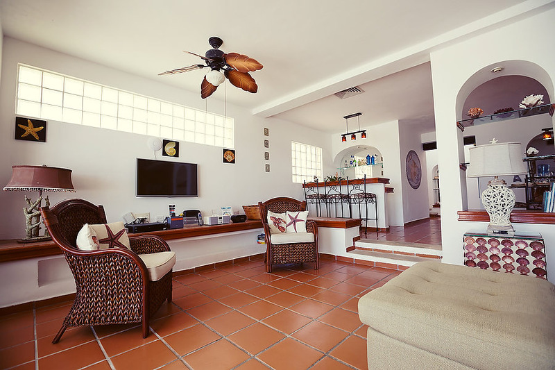Puerto Morelos |Secret Beach Villas | Shell Villa | Great Room comfortable seating for everyone